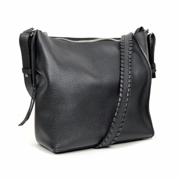 All Saints Handbags - AllSaints | Kita Black Leather Crossbody Bag